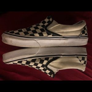 Slip on checkered vans